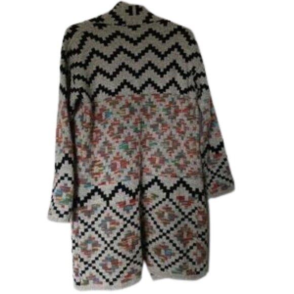 Dreamers Aztec Cozy Soft Boho Sweater Longline Cardigan Size Small - Picture 4 of 7